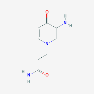 molecular formula C8H11N3O2 B13068940 3-(3-Amino-4-oxo-1,4-dihydropyridin-1-yl)propanamide 