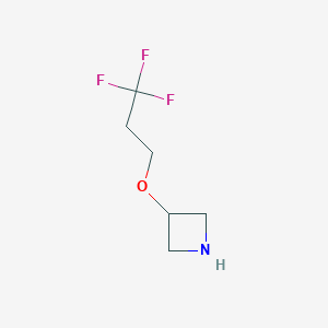 molecular formula C6H10F3NO B13068942 3-(3,3,3-Trifluoropropoxy)azetidine 