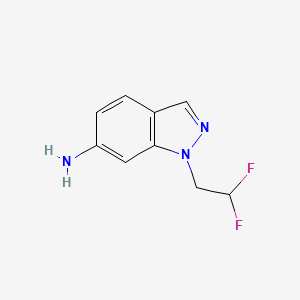 molecular formula C9H9F2N3 B13068943 1-(2,2-Difluoroethyl)-1H-indazol-6-amine 