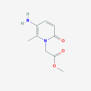 molecular formula C9H12N2O3 B13068946 Methyl 2-(5-amino-6-methyl-2-oxo-1,2-dihydropyridin-1-yl)acetate 