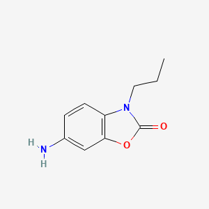 molecular formula C10H12N2O2 B13068958 6-Amino-3-propyl-2,3-dihydro-1,3-benzoxazol-2-one 