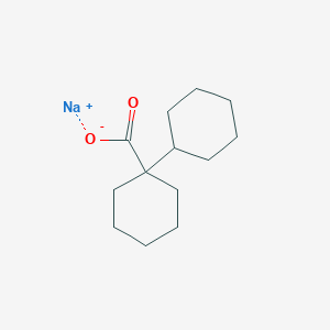 molecular formula C13H21NaO2 B13068960 Sodium 1-cyclohexylcyclohexane-1-carboxylate 