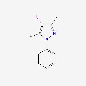 molecular formula C11H11IN2 B13068965 4-iodo-3,5-dimethyl-1-phenyl-1H-pyrazole 