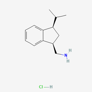 [(1R,3R)-3-propan-2-yl-2,3-dihydro-1H-inden-1-yl]methanamine;hydrochloride