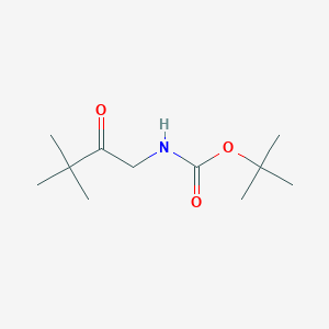 molecular formula C11H21NO3 B13068982 Tert-butyl 3,3-dimethyl-2-oxobutylcarbamate 