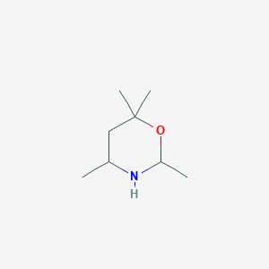 molecular formula C8H17NO B13068997 2,4,6,6-Tetramethyl-1,3-oxazinane 