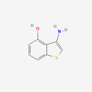 molecular formula C8H7NOS B13069007 3-Amino-1-benzothiophen-4-ol 