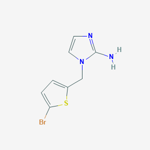 molecular formula C8H8BrN3S B13069041 1-[(5-Bromothiophen-2-YL)methyl]-1H-imidazol-2-amine 