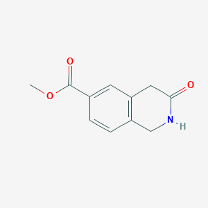 molecular formula C11H11NO3 B13069048 Methyl 3-oxo-1,2,3,4-tetrahydroisoquinoline-6-carboxylate 