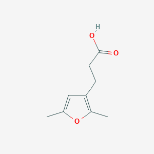 molecular formula C9H12O3 B13069055 3-(2,5-Dimethylfuran-3-yl)propanoic acid 