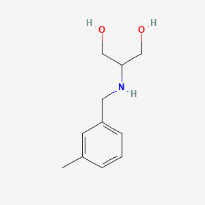 molecular formula C11H17NO2 B13069137 2-{[(3-Methylphenyl)methyl]amino}propane-1,3-diol 