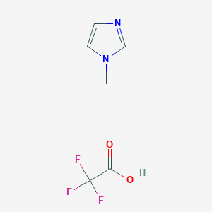 molecular formula C6H7F3N2O2 B13069143 1-Methyl-1H-imidazole 2,2,2-trifluoroacetate 