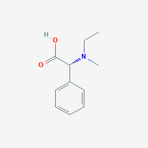 molecular formula C11H15NO2 B13069154 (R)-2-(Ethyl(methyl)amino)-2-phenylacetic acid 