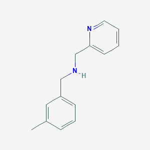 molecular formula C14H16N2 B13069210 [(3-Methylphenyl)methyl](pyridin-2-ylmethyl)amine 