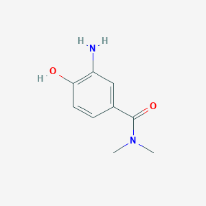 molecular formula C9H12N2O2 B13069215 3-Amino-4-hydroxy-N,N-dimethylbenzamide 