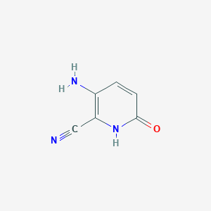 molecular formula C6H5N3O B13069237 3-Amino-6-hydroxypyridine-2-carbonitrile 