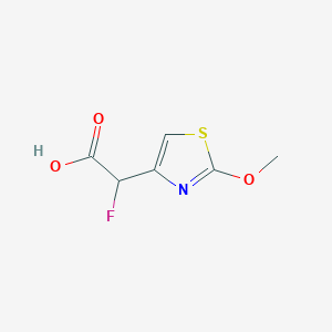 molecular formula C6H6FNO3S B13069249 2-Fluoro-2-(2-methoxy-1,3-thiazol-4-yl)acetic acid 