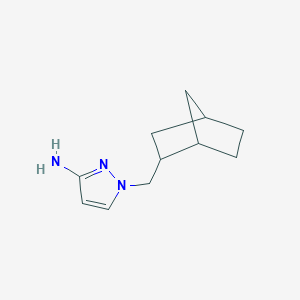 molecular formula C11H17N3 B13069253 1-({bicyclo[2.2.1]heptan-2-yl}methyl)-1H-pyrazol-3-amine 