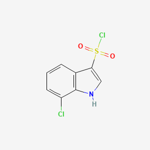 molecular formula C8H5Cl2NO2S B13069270 7-Chloro-1H-indole-3-sulfonyl chloride 