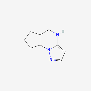 molecular formula C9H13N3 B13069278 1,8,12-Triazatricyclo[7.3.0.0,2,6]dodeca-9,11-diene 