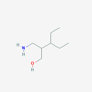 molecular formula C8H19NO B13069341 2-(Aminomethyl)-3-ethylpentan-1-ol 