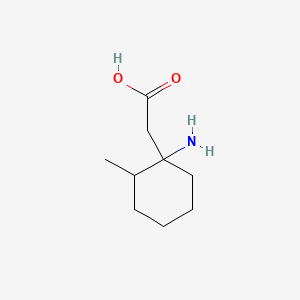 molecular formula C9H17NO2 B13069348 2-(1-Amino-2-methylcyclohexyl)acetic acid 