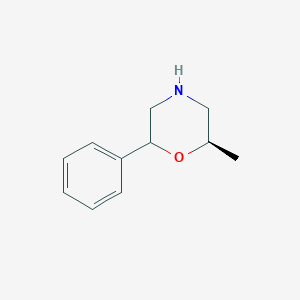 molecular formula C11H15NO B13069362 (2R)-2-methyl-6-phenylmorpholine 