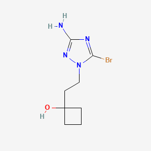 1-[2-(3-Amino-5-bromo-1H-1,2,4-triazol-1-yl)ethyl]cyclobutan-1-ol