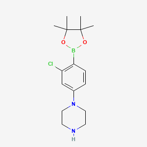 1-(3-Chloro-4-(4,4,5,5-tetramethyl-1,3,2-dioxaborolan-2-yl)phenyl)piperazine