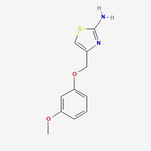 molecular formula C11H12N2O2S B13069406 4-(3-Methoxy-phenoxymethyl)-thiazol-2-ylamine 