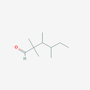 molecular formula C10H20O B13069411 2,2,3,4-Tetramethylhexanal 