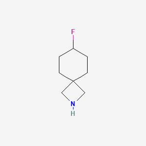 molecular formula C8H14FN B13069417 7-Fluoro-2-azaspiro[3.5]nonane 