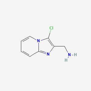 molecular formula C8H8ClN3 B13069428 (3-Chloroimidazo[1,2-A]pyridin-2-YL)methanamine 