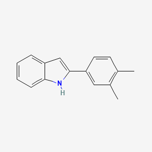 molecular formula C16H15N B13069474 2-(3,4-Dimethylphenyl)-1H-indole 