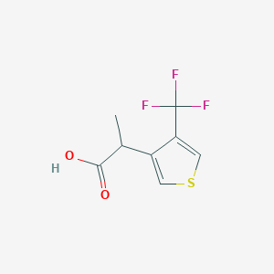 molecular formula C8H7F3O2S B13069532 2-[4-(Trifluoromethyl)thiophen-3-yl]propanoic acid 