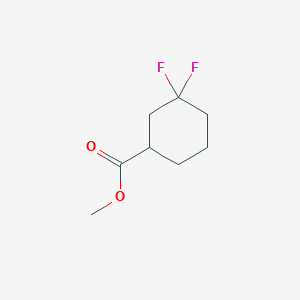 molecular formula C8H12F2O2 B13069536 Methyl 3,3-difluorocyclohexane-1-carboxylate 