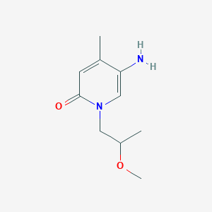 molecular formula C10H16N2O2 B13069553 5-Amino-1-(2-methoxypropyl)-4-methyl-1,2-dihydropyridin-2-one 