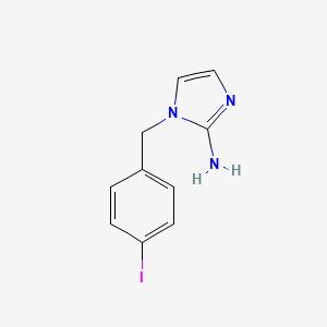 molecular formula C10H10IN3 B13069579 1-[(4-Iodophenyl)methyl]-1H-imidazol-2-amine 