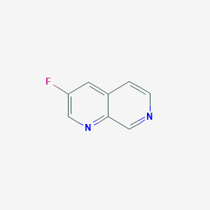 molecular formula C8H5FN2 B13069586 3-Fluoro-1,7-naphthyridine 