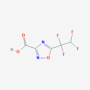 molecular formula C5H2F4N2O3 B13069625 5-(1,1,2,2-Tetrafluoroethyl)-1,2,4-oxadiazole-3-carboxylic acid 