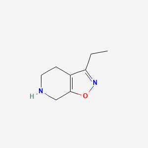 molecular formula C8H12N2O B13069633 3-Ethyl-4H,5H,6H,7H-[1,2]oxazolo[5,4-c]pyridine 