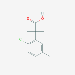 molecular formula C11H13ClO2 B13069635 2-(2-Chloro-5-methylphenyl)-2-methylpropanoic acid 