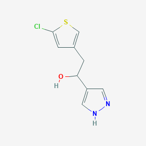 2-(5-Chlorothiophen-3-yl)-1-(1H-pyrazol-4-yl)ethan-1-ol