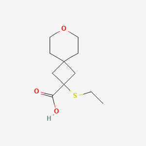 2-(Ethylsulfanyl)-7-oxaspiro[3.5]nonane-2-carboxylic acid