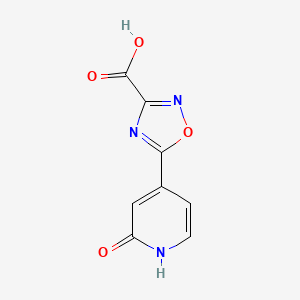 molecular formula C8H5N3O4 B13069699 5-(2-Oxo-1,2-dihydropyridin-4-yl)-1,2,4-oxadiazole-3-carboxylic acid 