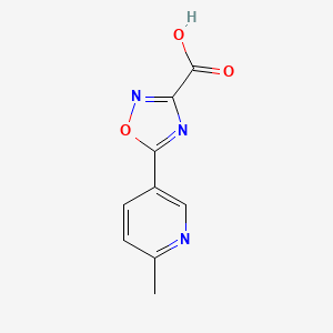 molecular formula C9H7N3O3 B13069721 5-(6-Methylpyridin-3-yl)-1,2,4-oxadiazole-3-carboxylic acid 