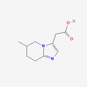 2-{6-methyl-5H,6H,7H,8H-imidazo[1,2-a]pyridin-3-yl}acetic acid