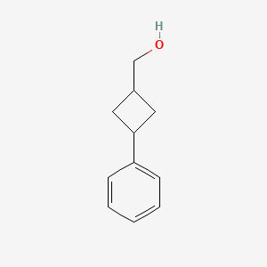 molecular formula C11H14O B13069837 (3-Phenylcyclobutyl)methanol CAS No. 69584-48-1