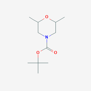 molecular formula C11H21NO3 B13069868 Tert-butyl 2,6-dimethylmorpholine-4-carboxylate 