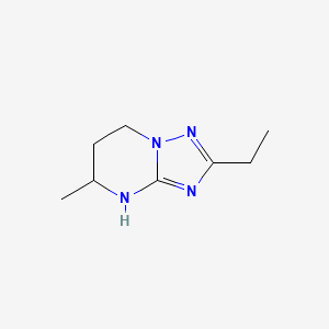 molecular formula C8H14N4 B13069878 2-Ethyl-5-methyl-4H,5H,6H,7H-[1,2,4]triazolo[1,5-a]pyrimidine 